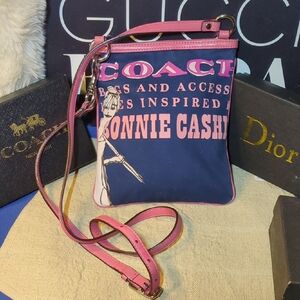 RARE Vintage Coach Bonnie Cashin Novelty Print Kisslock Crossbody Bag  $125